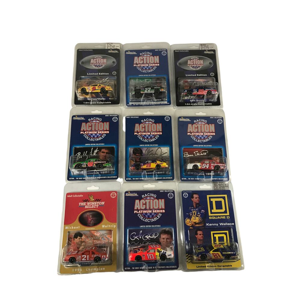 Lot of 9 Limited Edition Action Platinum Series Racing Collectables Cars New